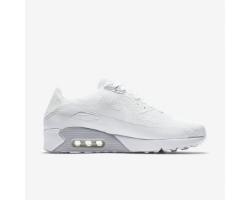 Chaussure Nike Air Max 90 Ultra 2.0 Flyknit Pour Homme Lifestyle Blanc/Platine Pur/Blanc/Blanc_NO. 875943-101