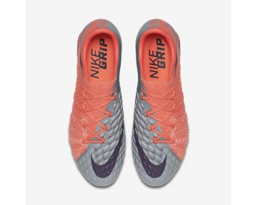 Chaussure Nike Hypervenom Phantom 3 Fg Pour Femme Football Gris Loup/Orange Max/Melon Brillant/Violet Dynastie_NO. 881543-058