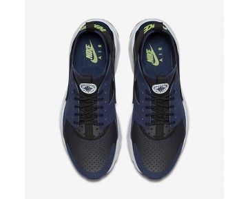 Chaussure Nike Air Huarache Ultra Pour Homme Lifestyle Bleu Nuit Marine/Noir/Platine Pur/Vert Ombre_NO. 819685-403