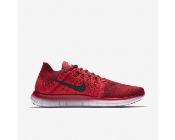 Chaussure Nike Free Rn Flyknit 2017 Pour Homme Running Rouge Équipe/Rouge Université/Cramoisi Brillant/Platine Pur_NO. 880843-600