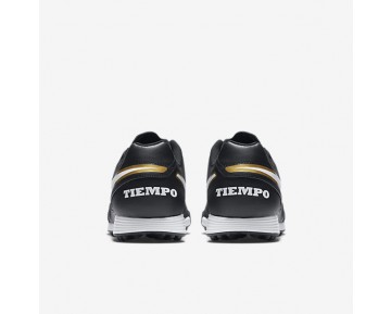 Chaussure Nike Tiempox Genio Ii Leather Tf Pour Homme Football Noir/Blanc_NO. 819216-010